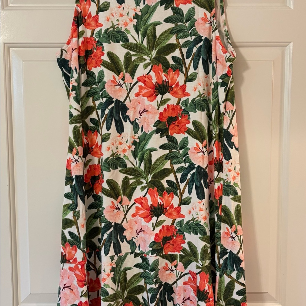 Tommy Bahama Red and Pink Sleeveless Sundress